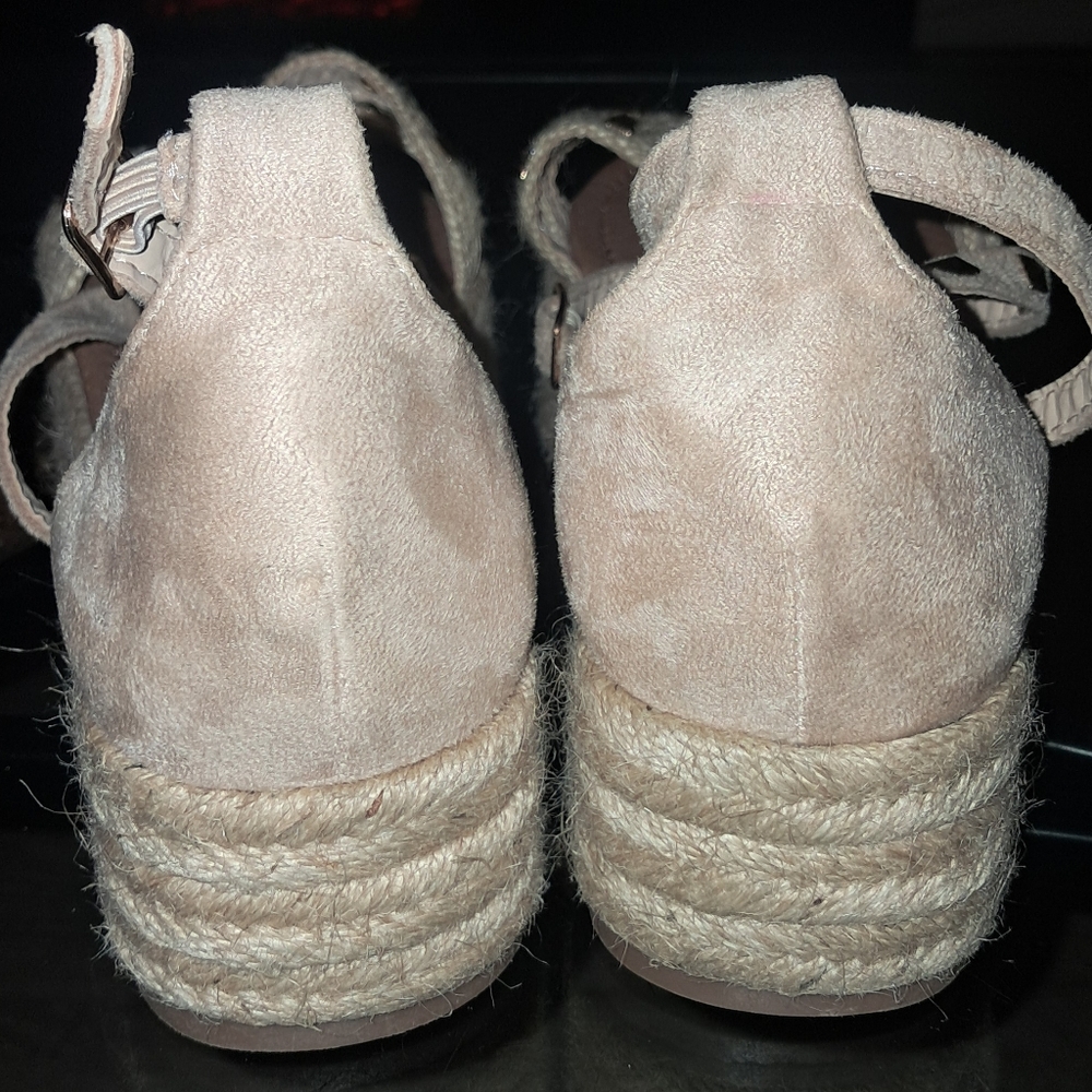 CCOCCI size 8 womens Elegant Beige Platform Sandals With Ankle Strap - Picture 11 of 15